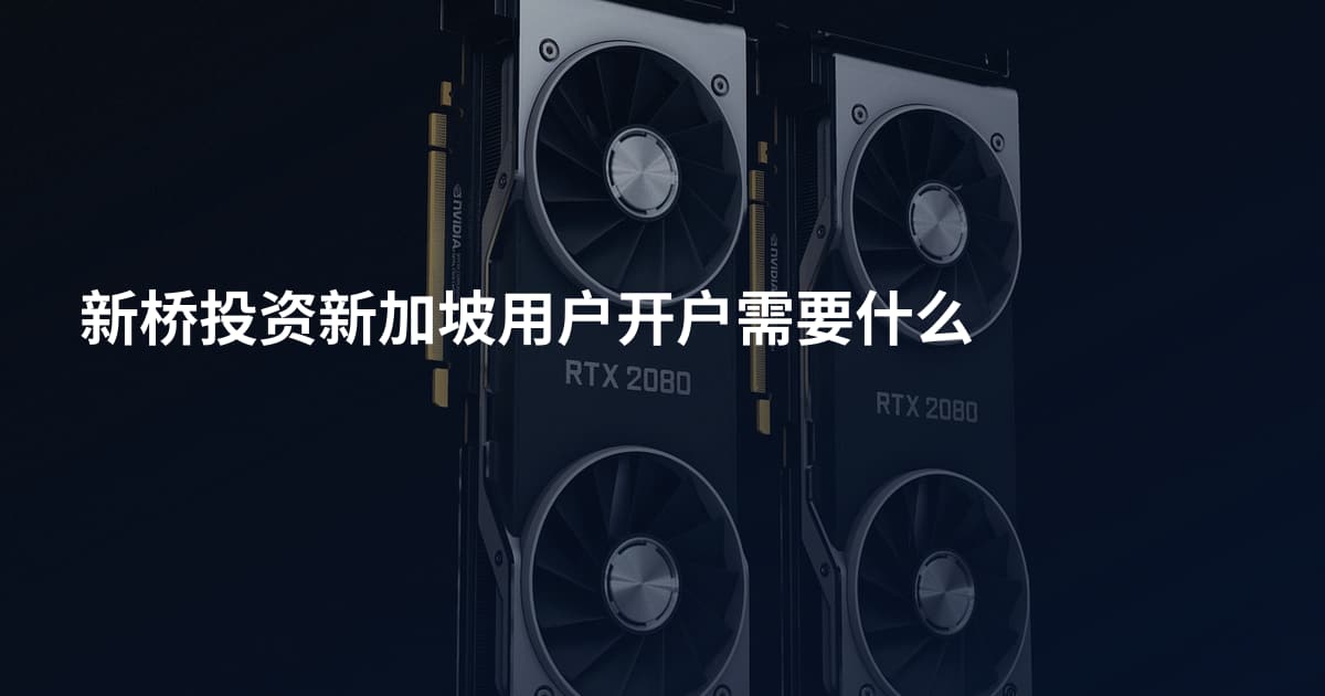 新桥投资新加坡用户开户需要什么