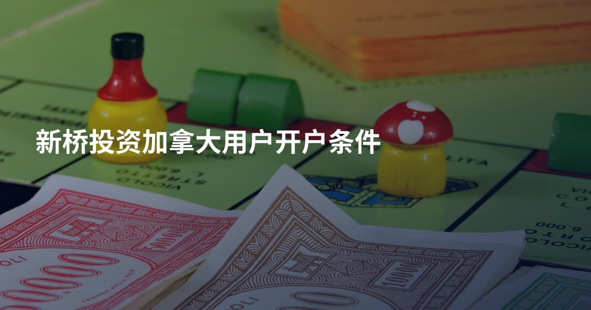 新桥投资加拿大用户开户条件