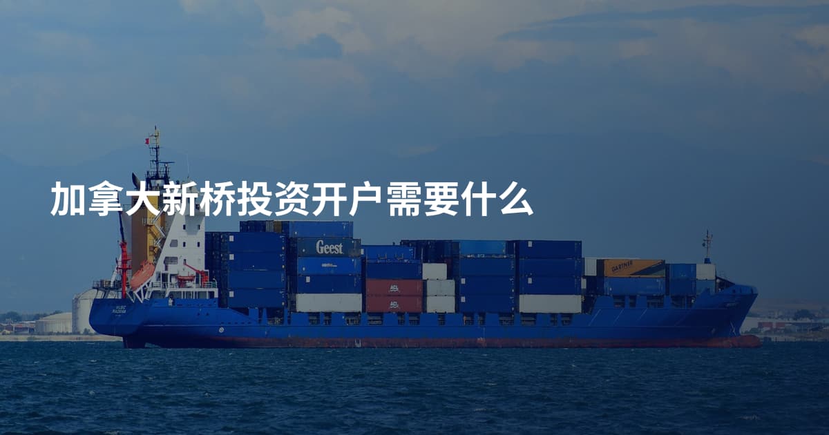 加拿大新桥投资开户需要什么