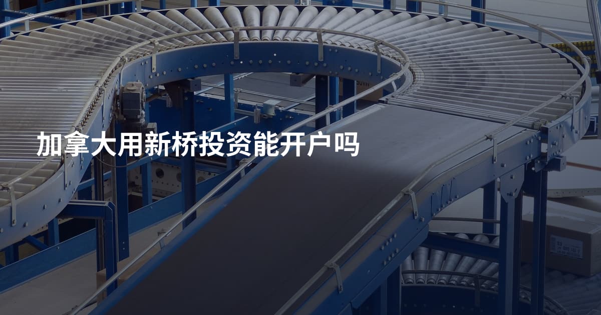 加拿大用新桥投资能开户吗
