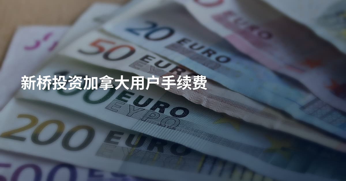 新桥投资加拿大用户手续费