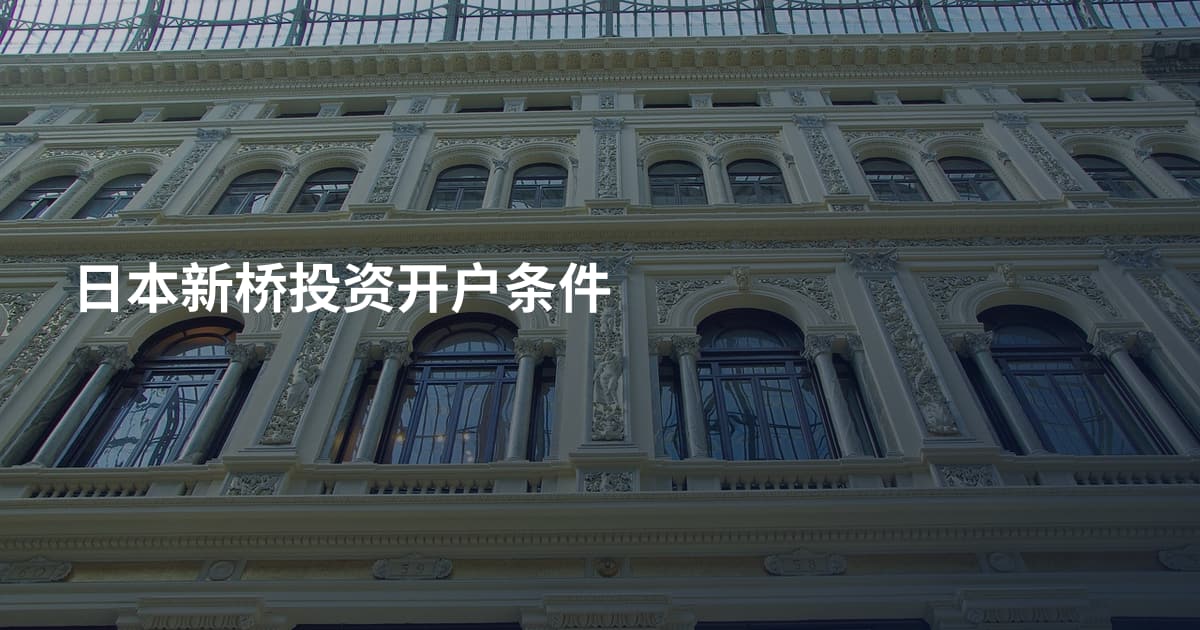 日本新桥投资开户条件