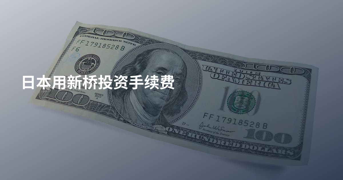 日本用新桥投资手续费