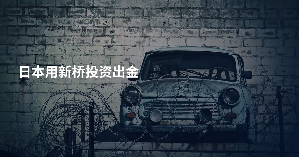 日本用新桥投资出金
