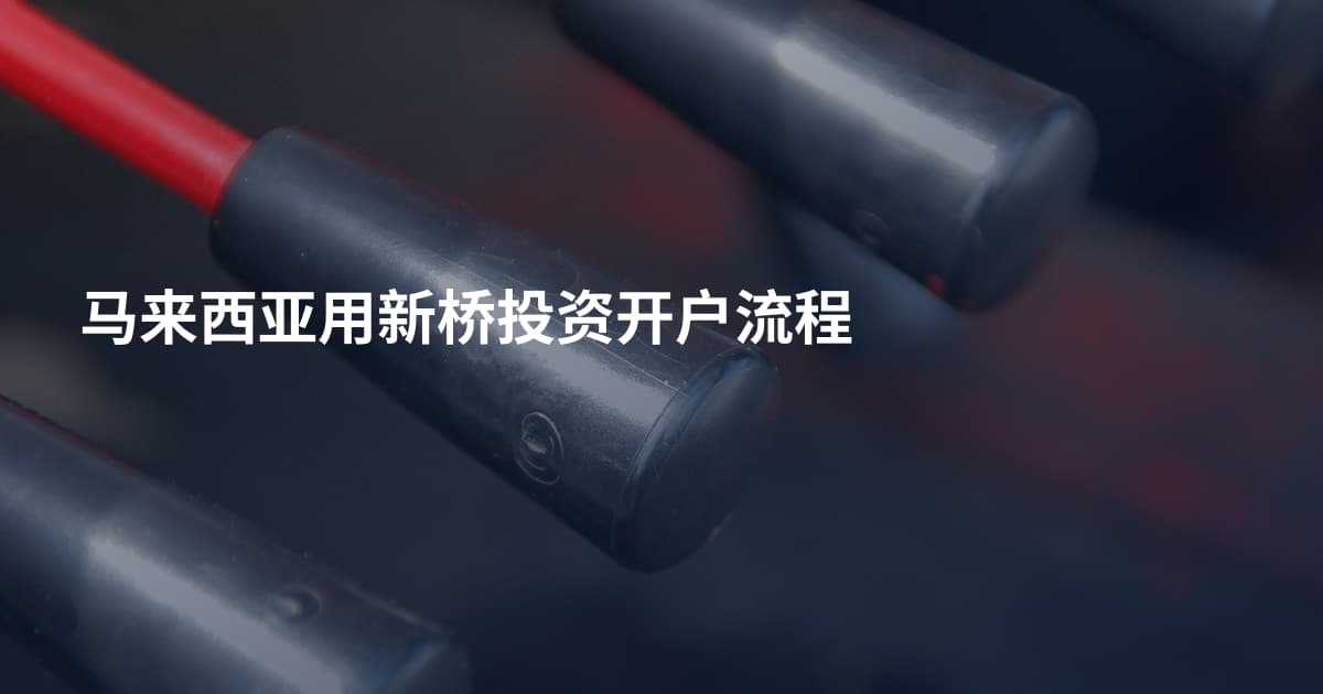 马来西亚用新桥投资开户流程