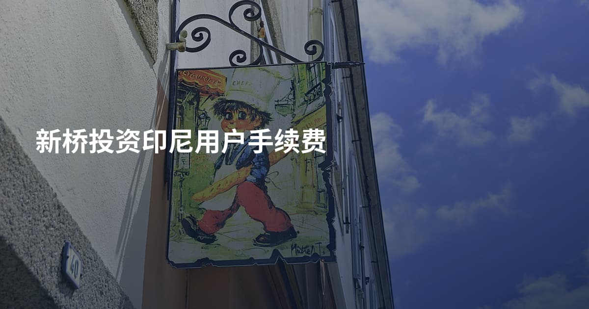 新桥投资印尼用户手续费