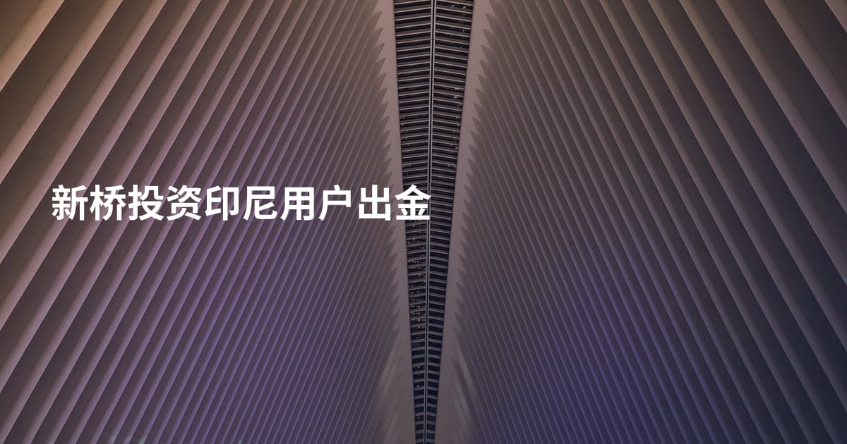 新桥投资印尼用户出金