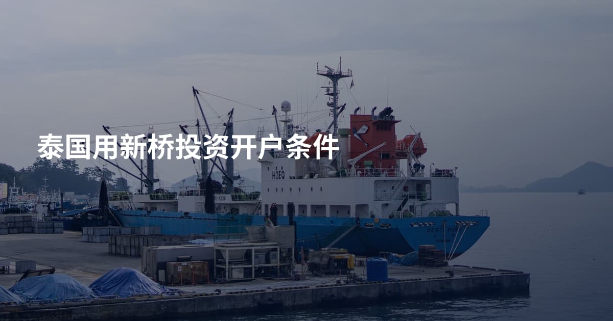 泰国用新桥投资开户条件