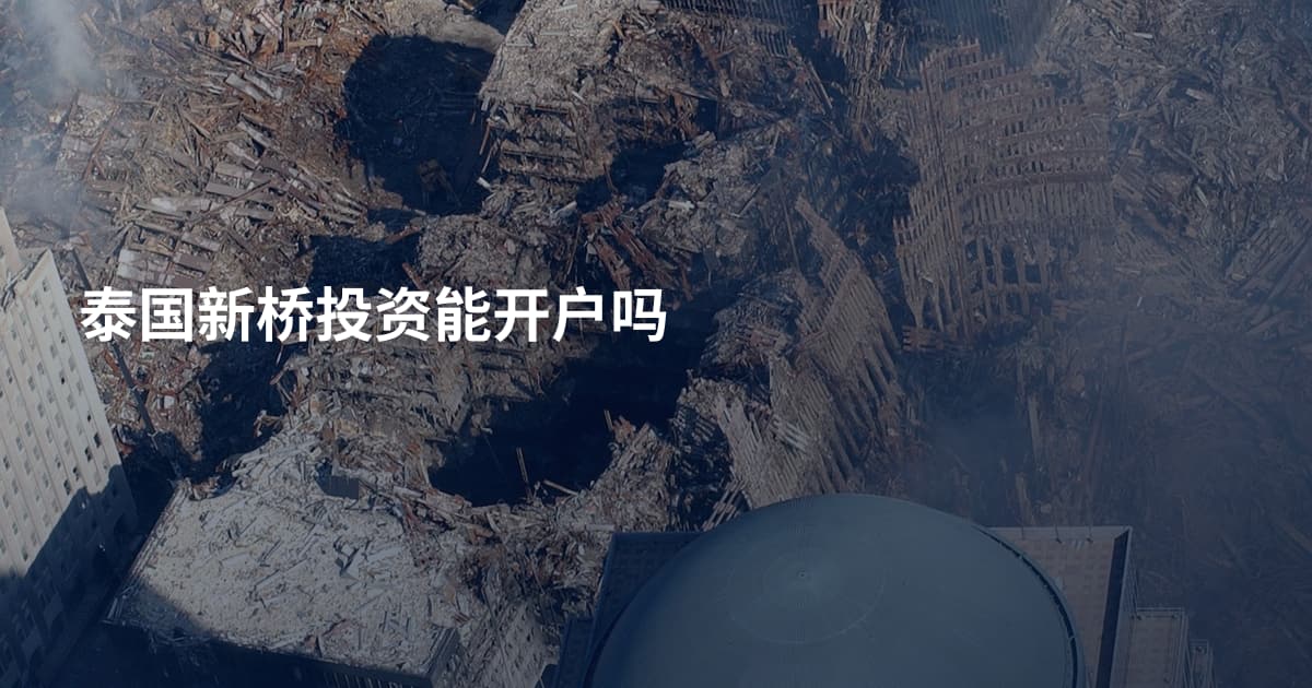 泰国新桥投资能开户吗