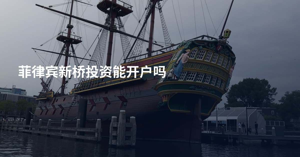 菲律宾新桥投资能开户吗