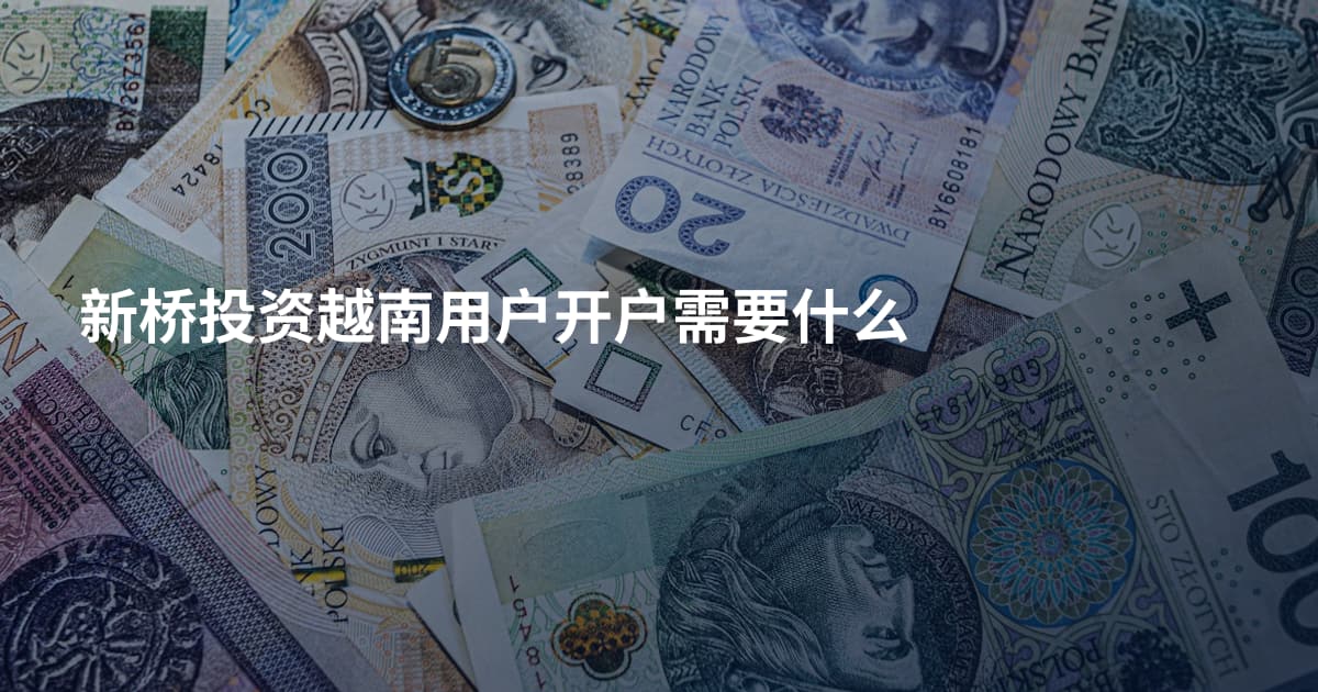 新桥投资越南用户开户需要什么