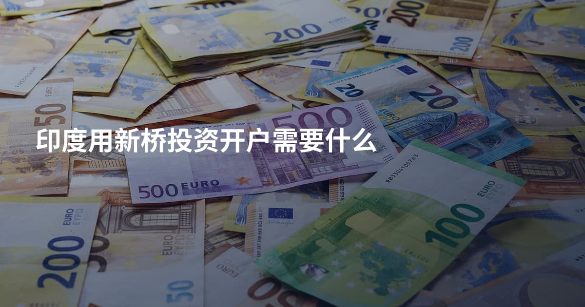 印度用新桥投资开户需要什么