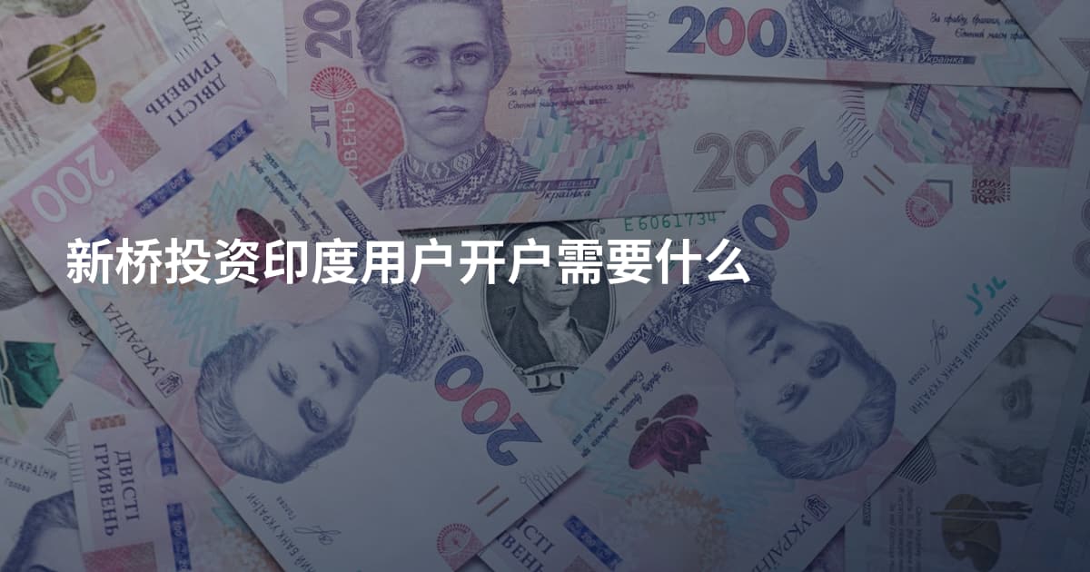 新桥投资印度用户开户需要什么
