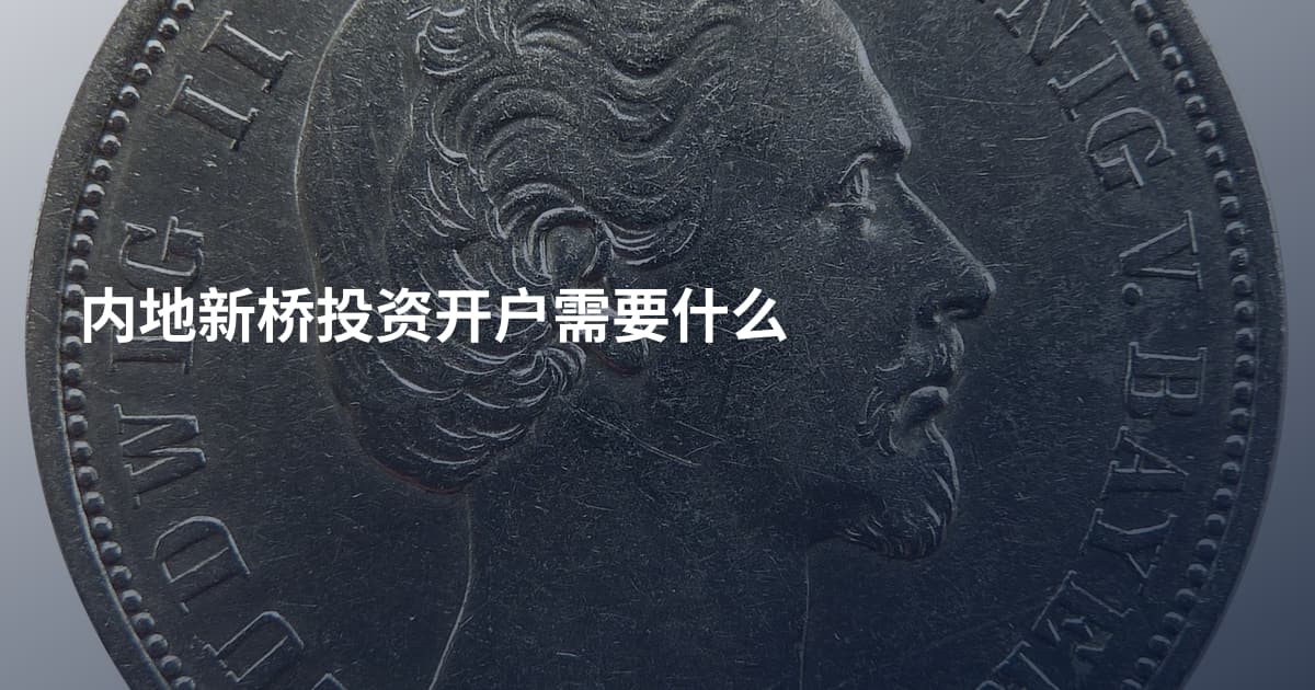 内地新桥投资开户需要什么