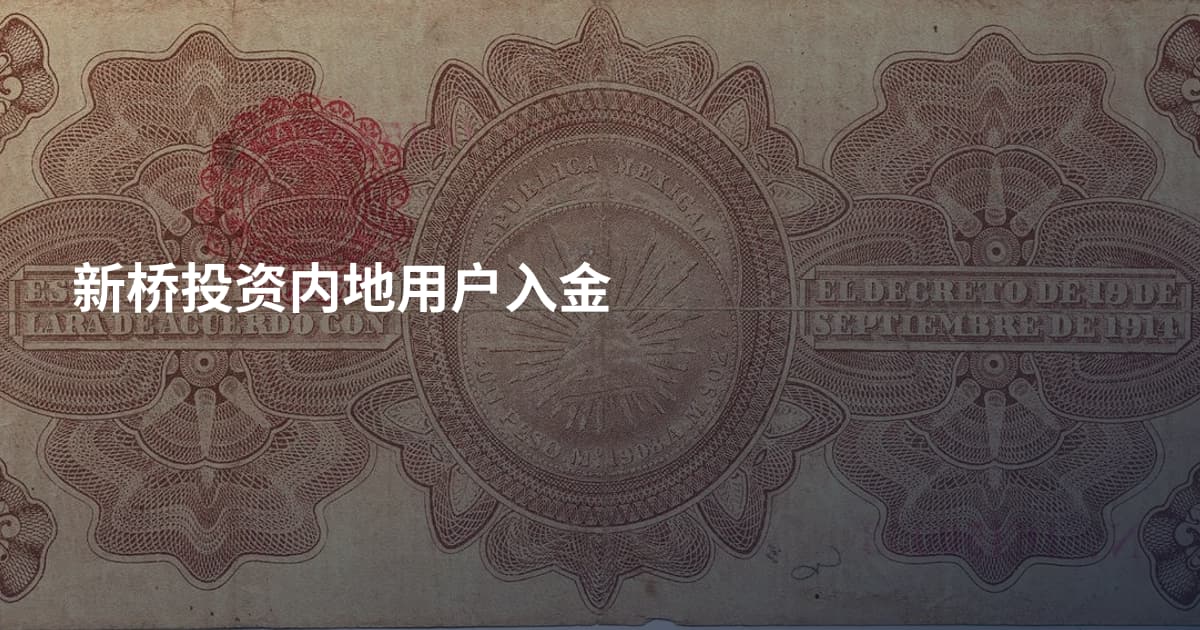 新桥投资内地用户入金