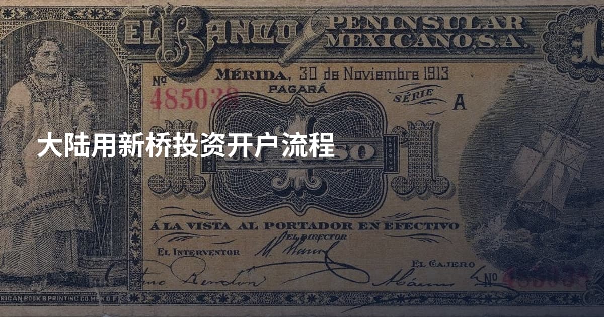 大陆用新桥投资开户流程