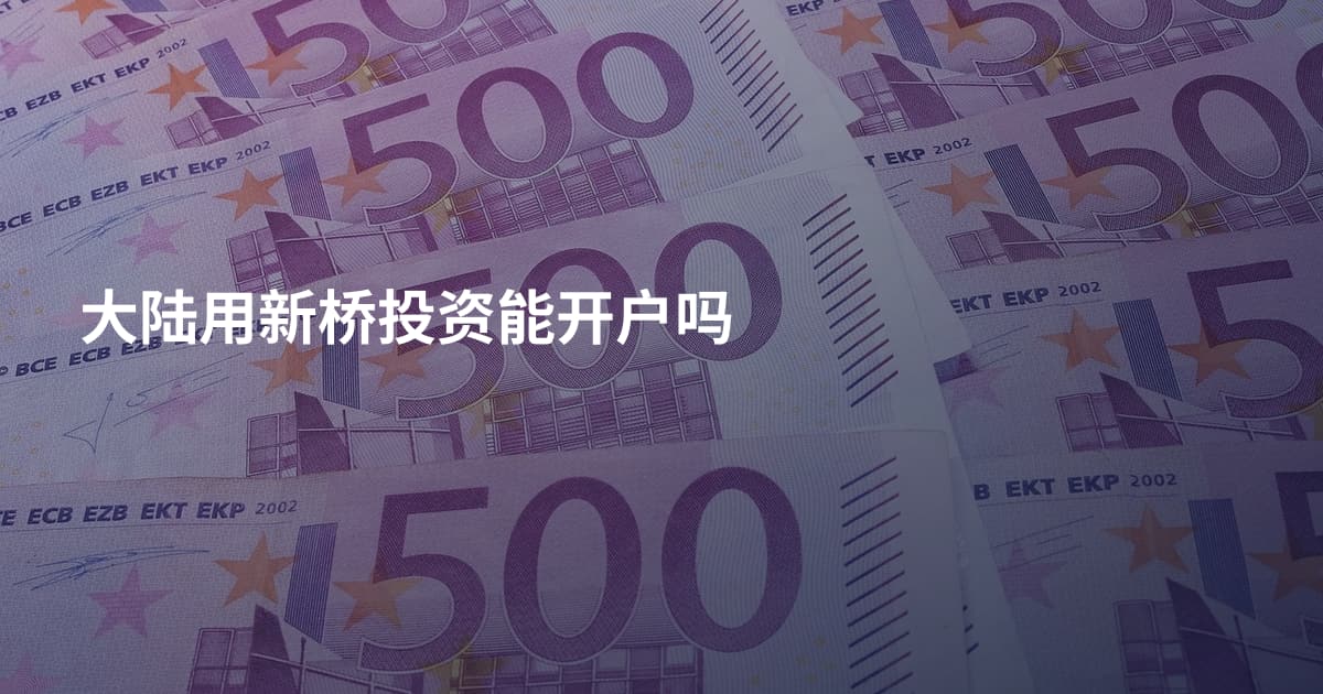 大陆用新桥投资能开户吗