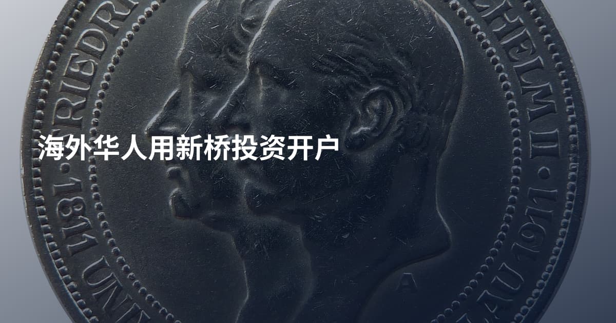 海外华人用新桥投资开户