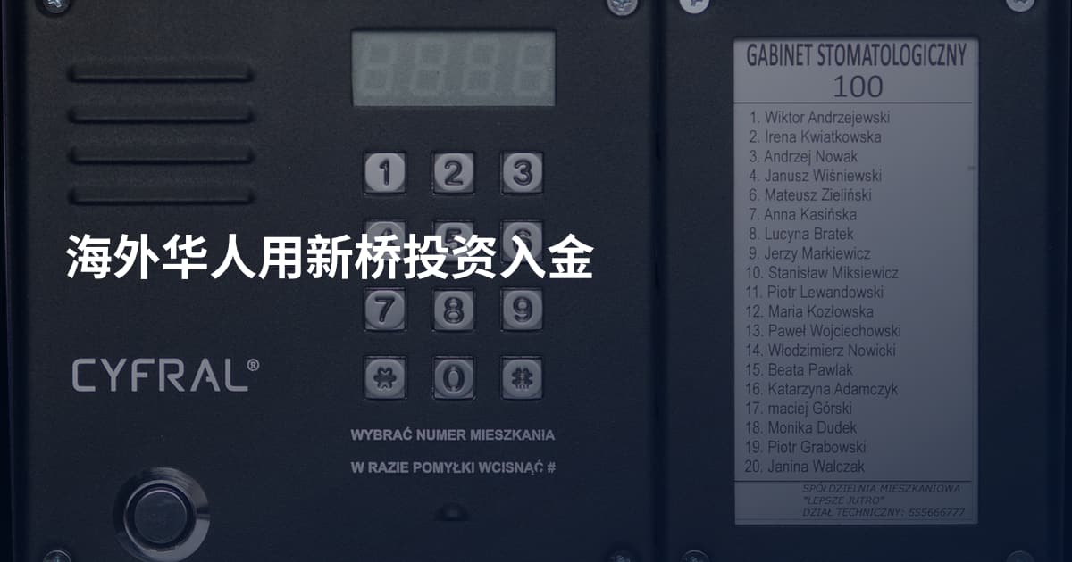 海外华人用新桥投资入金