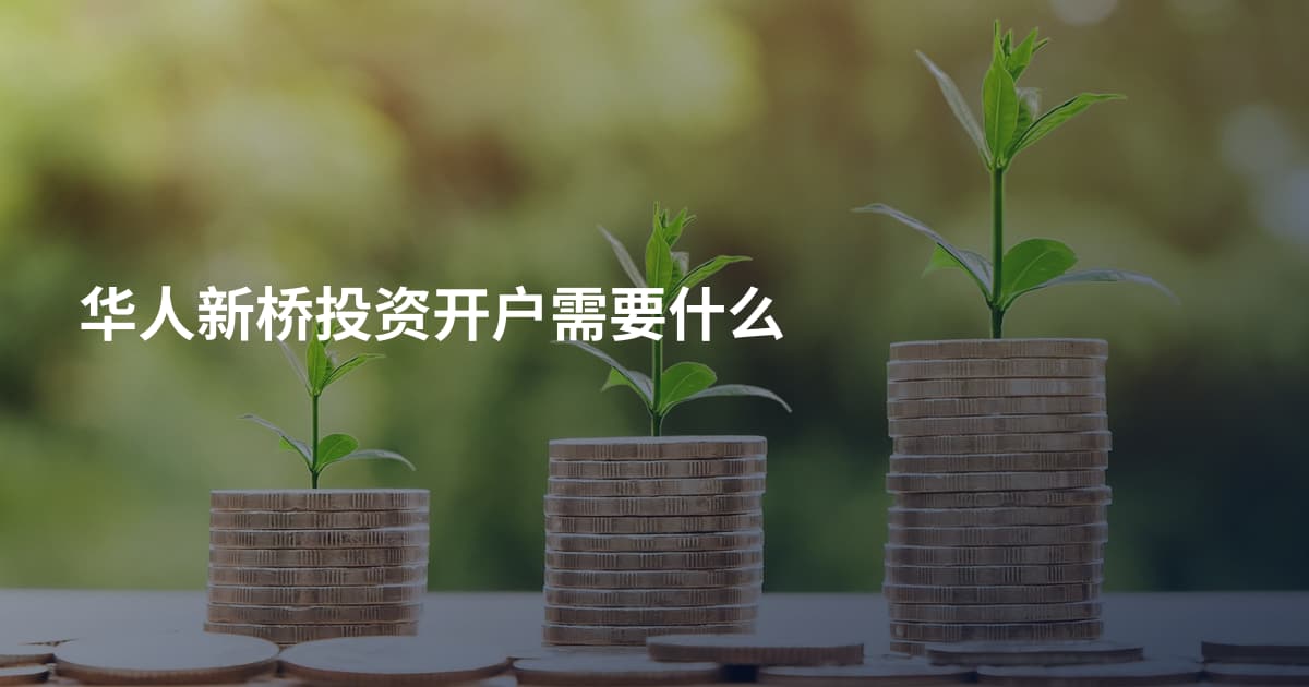 华人新桥投资开户需要什么