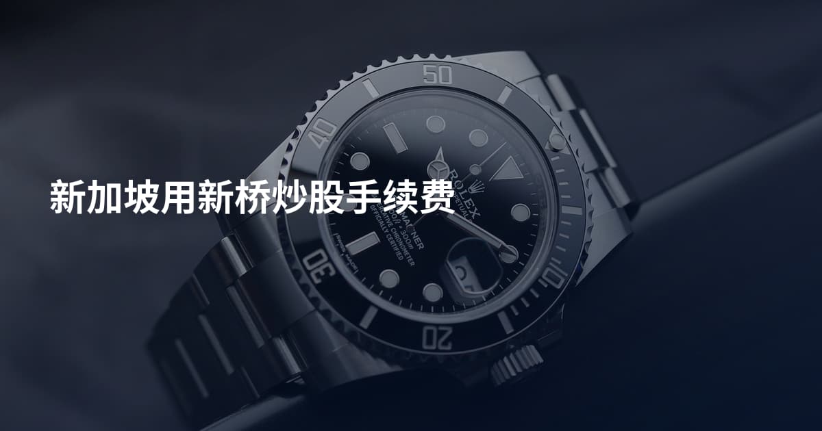 新加坡用新桥炒股手续费