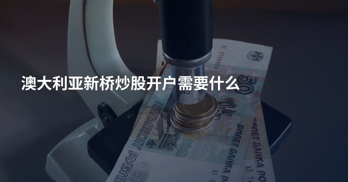 澳大利亚新桥炒股开户需要什么