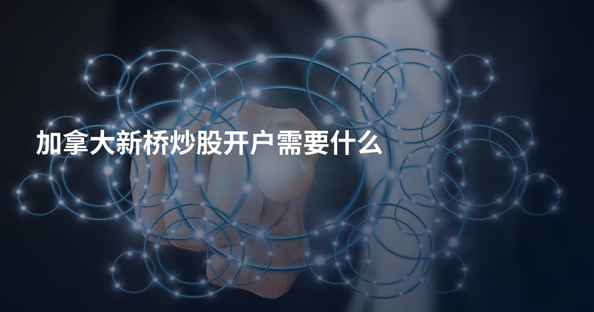 加拿大新桥炒股开户需要什么