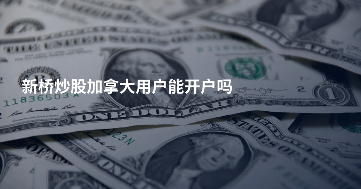 新桥炒股加拿大用户能开户吗