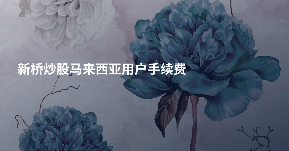 新桥炒股马来西亚用户手续费