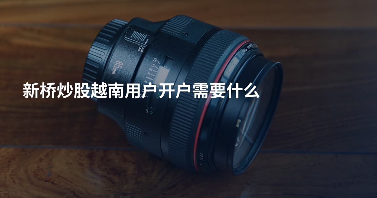 新桥炒股越南用户开户需要什么