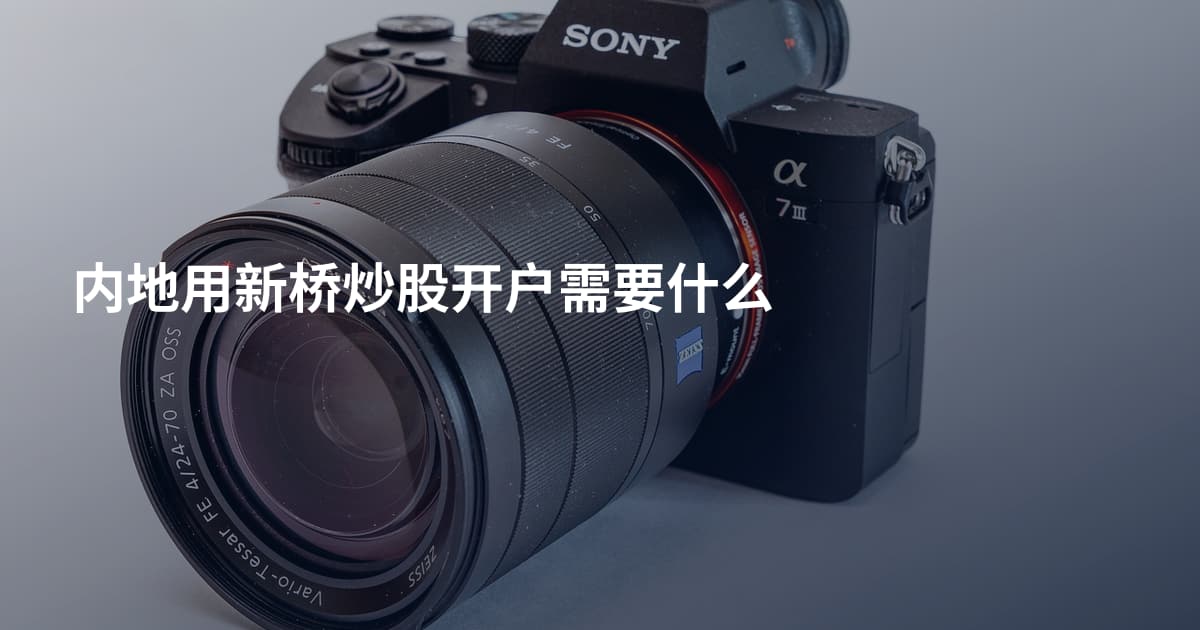 内地用新桥炒股开户需要什么