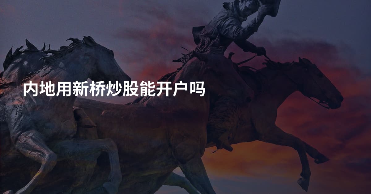 内地用新桥炒股能开户吗