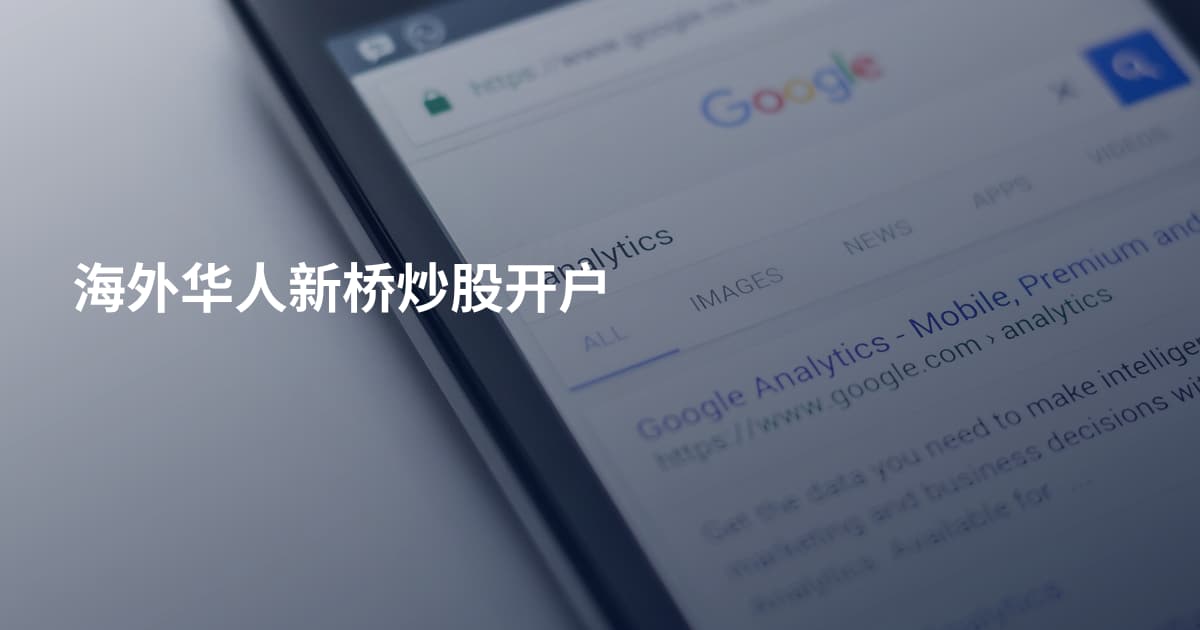 海外华人新桥炒股开户