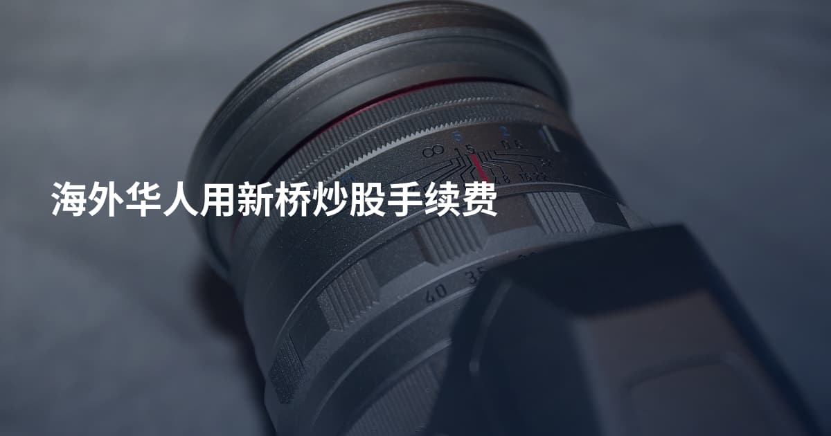 海外华人用新桥炒股手续费