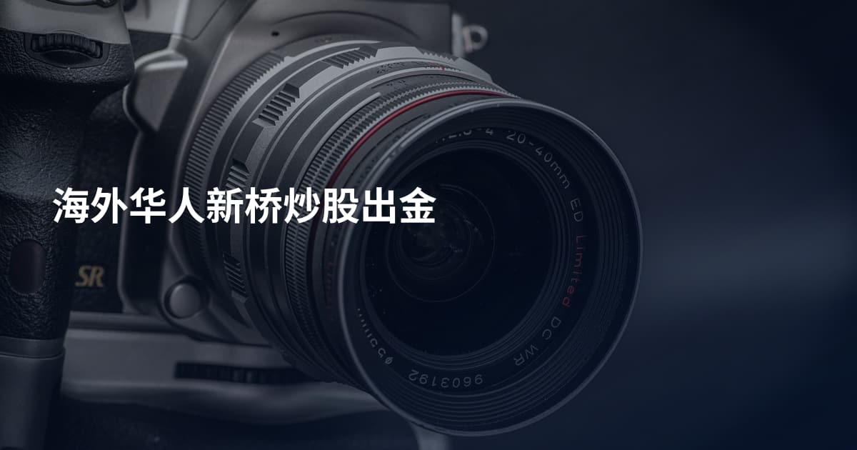 海外华人新桥炒股出金