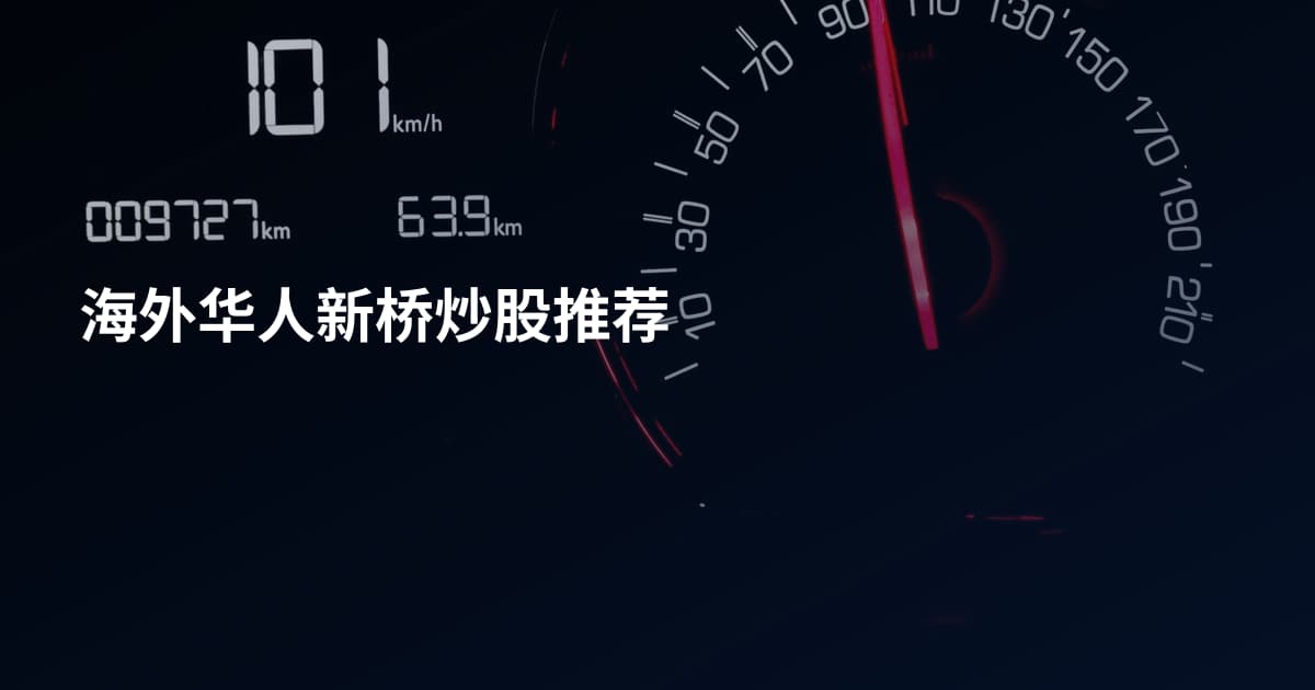 海外华人新桥炒股推荐