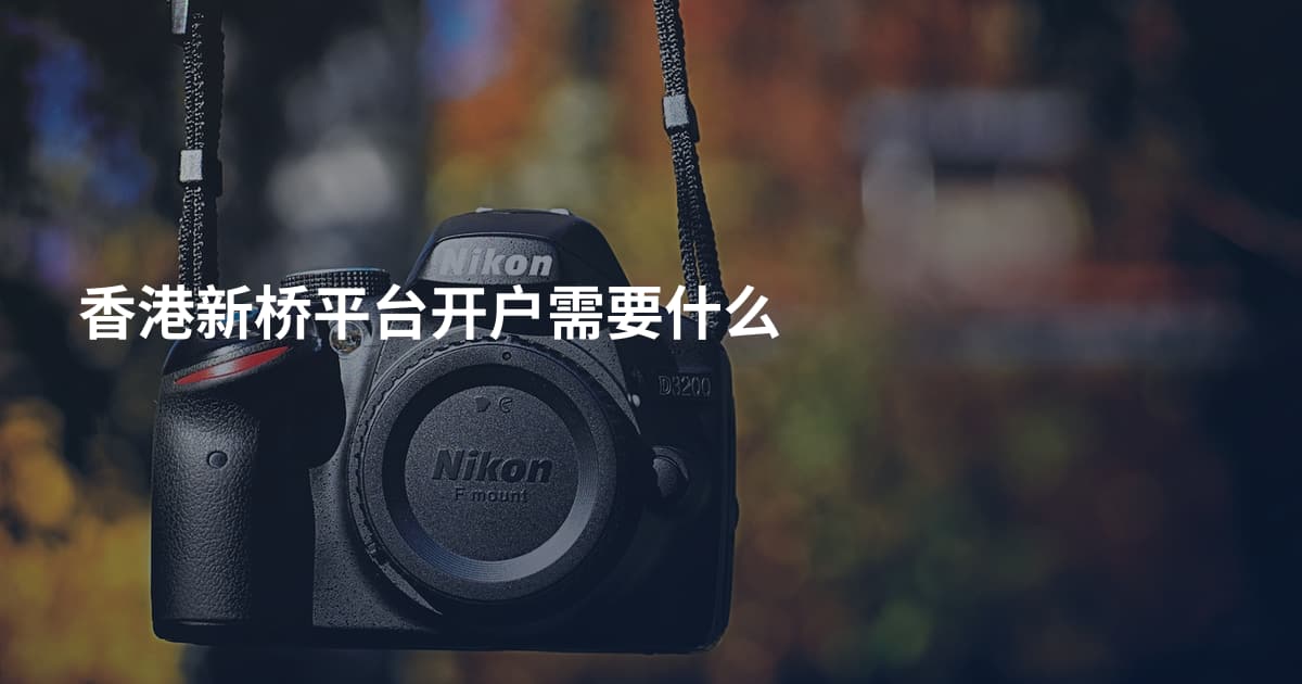 香港新桥平台开户需要什么