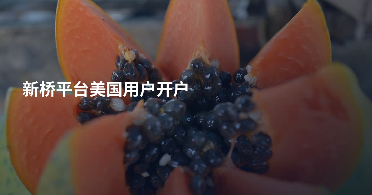 新桥平台美国用户开户