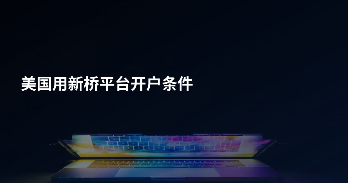 美国用新桥平台开户条件