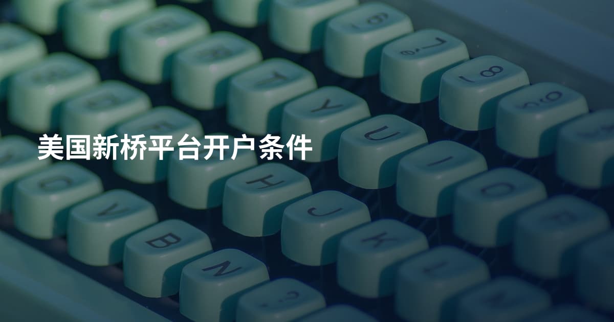 美国新桥平台开户条件