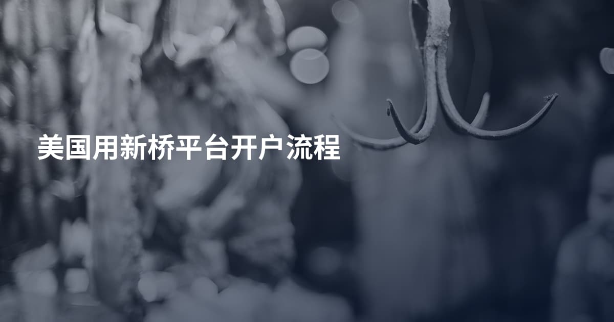 美国用新桥平台开户流程