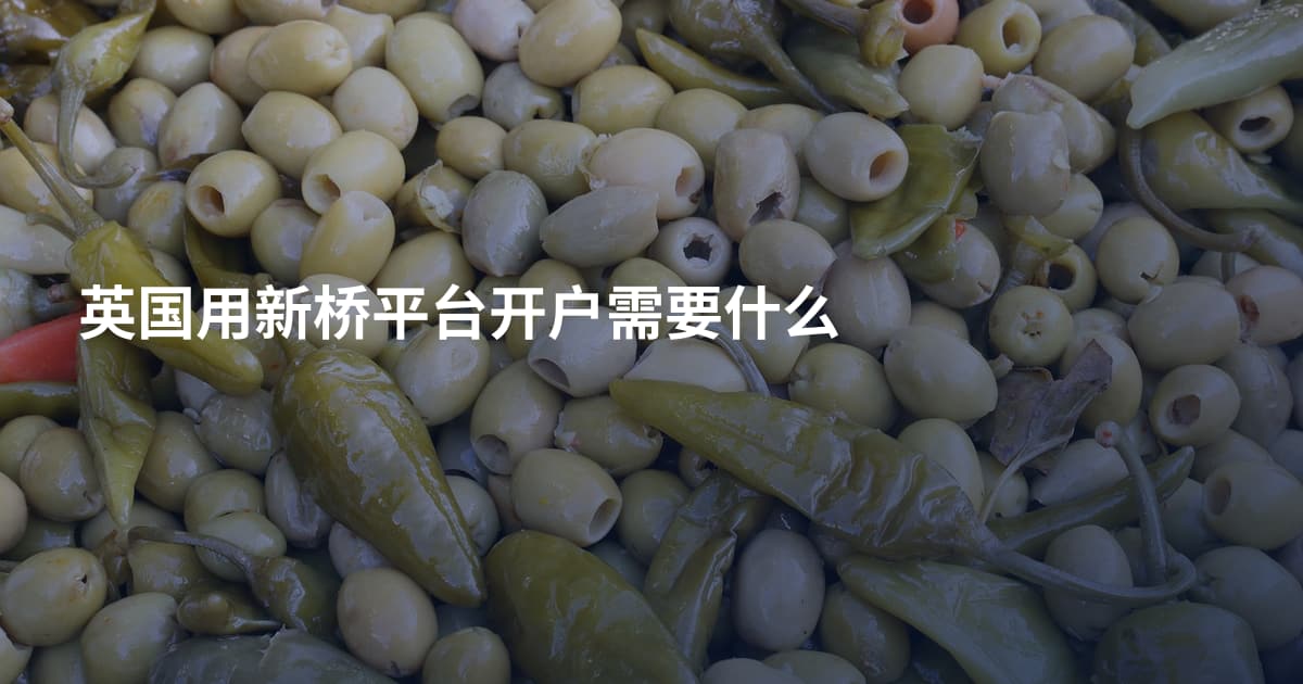 英国用新桥平台开户需要什么