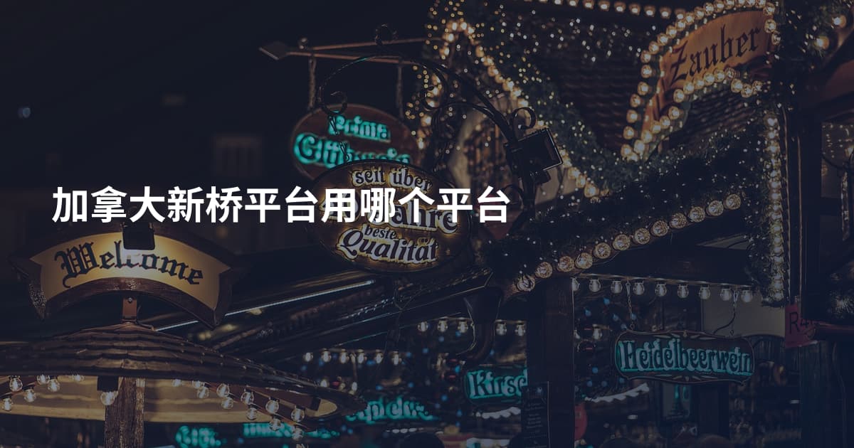 加拿大新桥平台用哪个平台