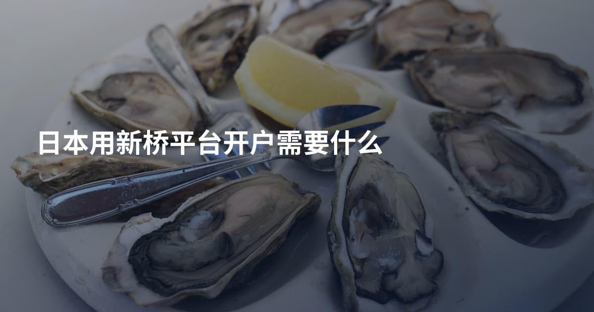 日本用新桥平台开户需要什么