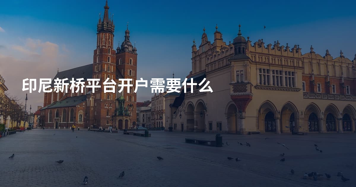 印尼新桥平台开户需要什么