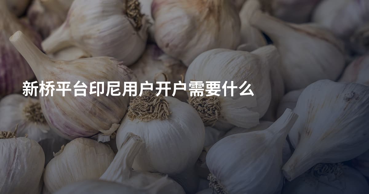 新桥平台印尼用户开户需要什么
