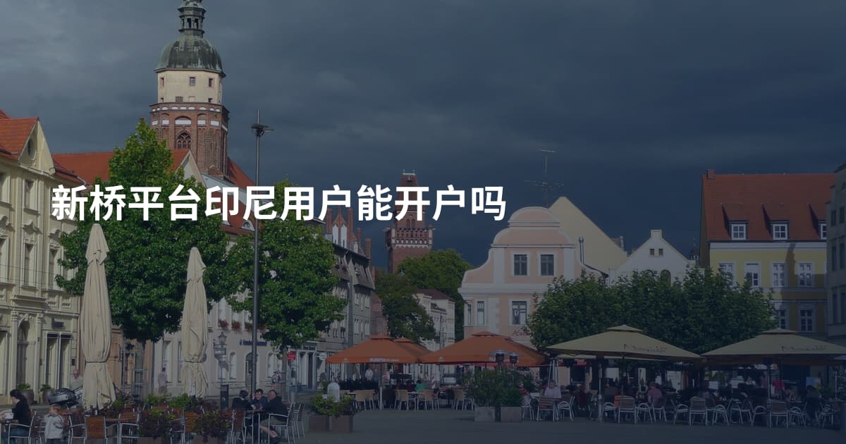 新桥平台印尼用户能开户吗