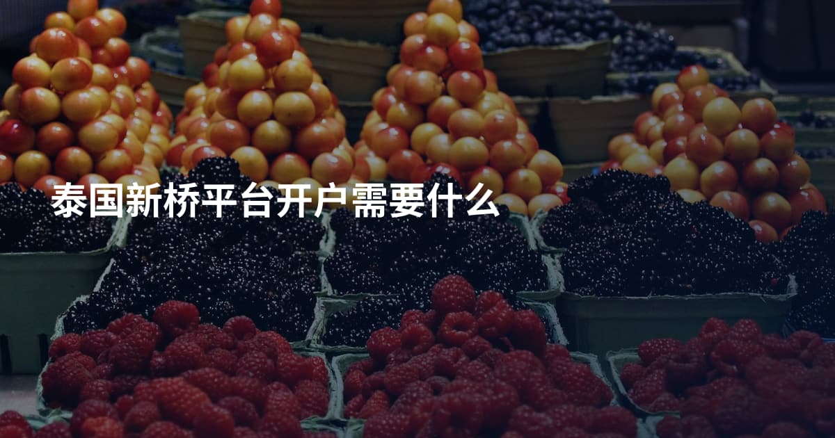 泰国新桥平台开户需要什么