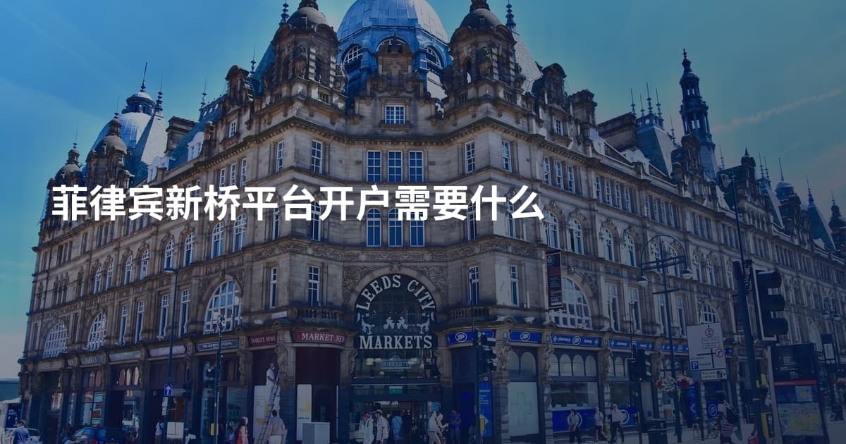 菲律宾新桥平台开户需要什么