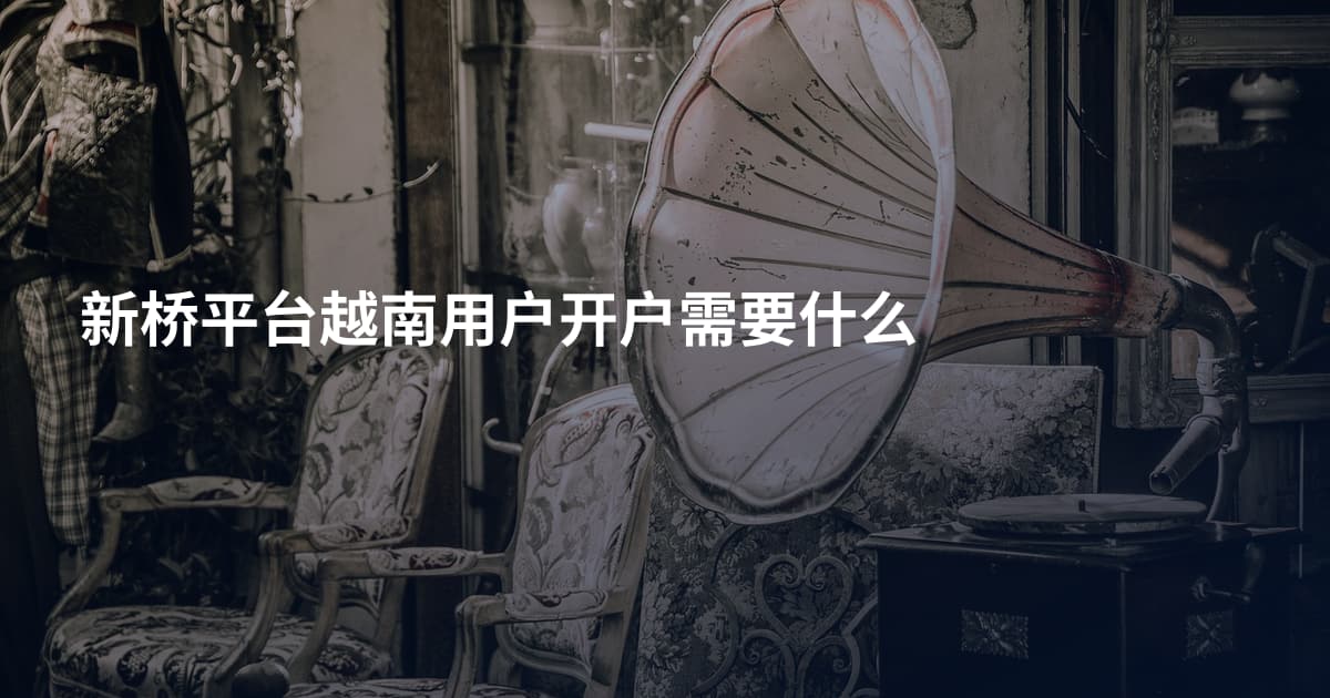 新桥平台越南用户开户需要什么